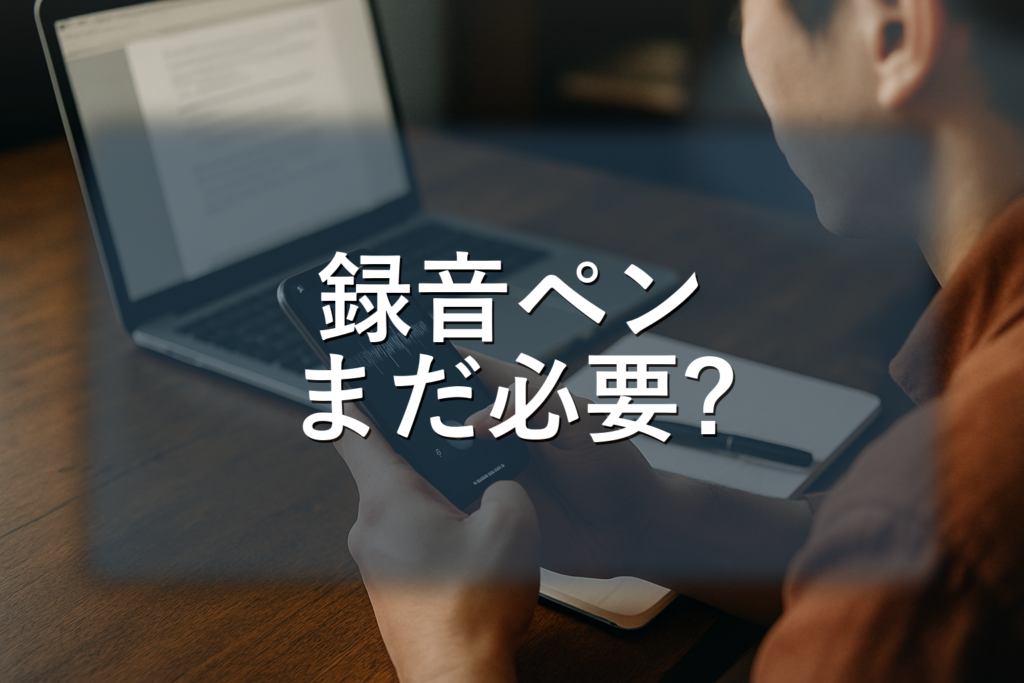 “録音ペンはもう要らない？”スマホ＋AIで会議録音→要約→タスク抽出を実戦投入する方法