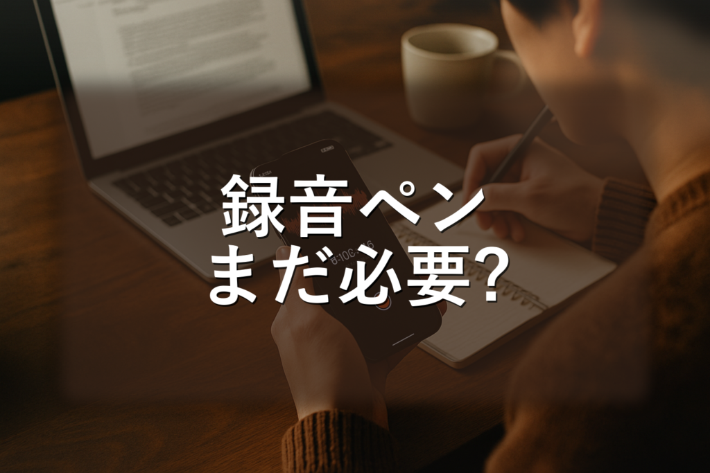“録音ペンはもう要らない？”スマホ＋AIで会議録音→要約→タスク抽出を実戦投入する方法