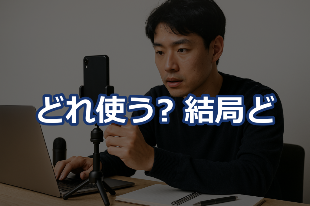 スマホをウェブカメラにする使い方 最短セット：iPhone連係/Android USB/アプリ