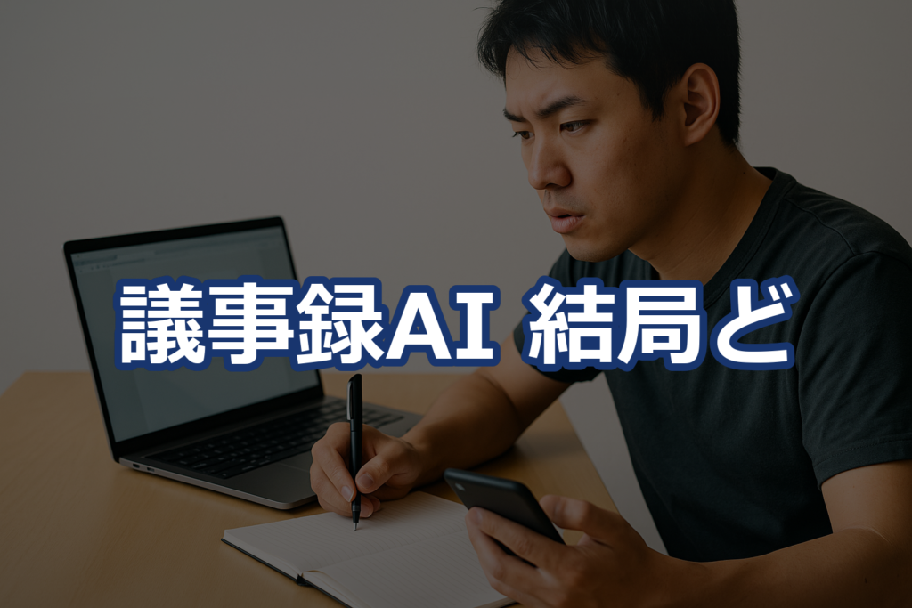 議事録 AI比較：主要4ツール