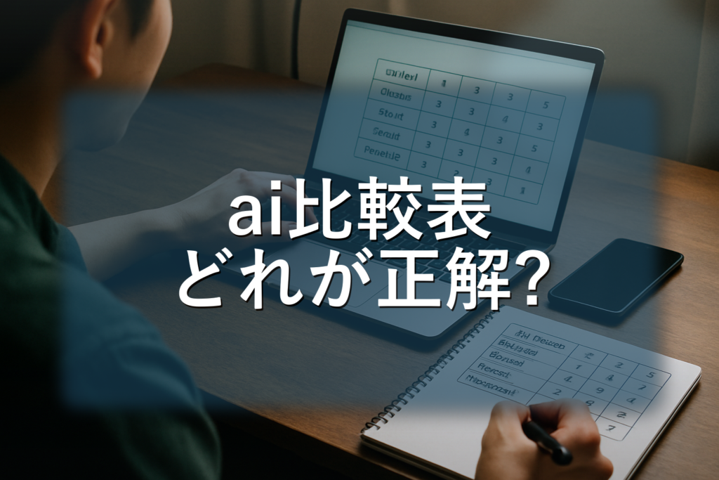 “ai比較表”はこう作る：日本語ユーザー向け評価テンプレートと2時間テスト手順（ChatGPT／Claude／Gemini／Perplexity対応）