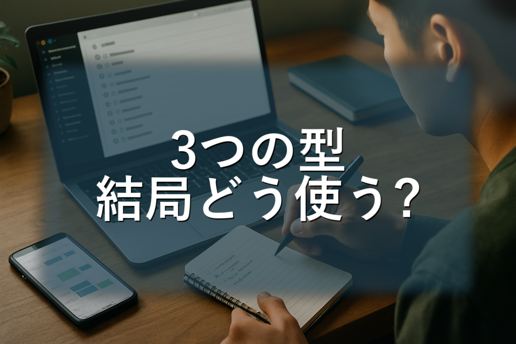 タスク整理アプリは“3つの型”で決める：カレンダー派／リスト派／メモ派の最小レシピと30分初期設定
