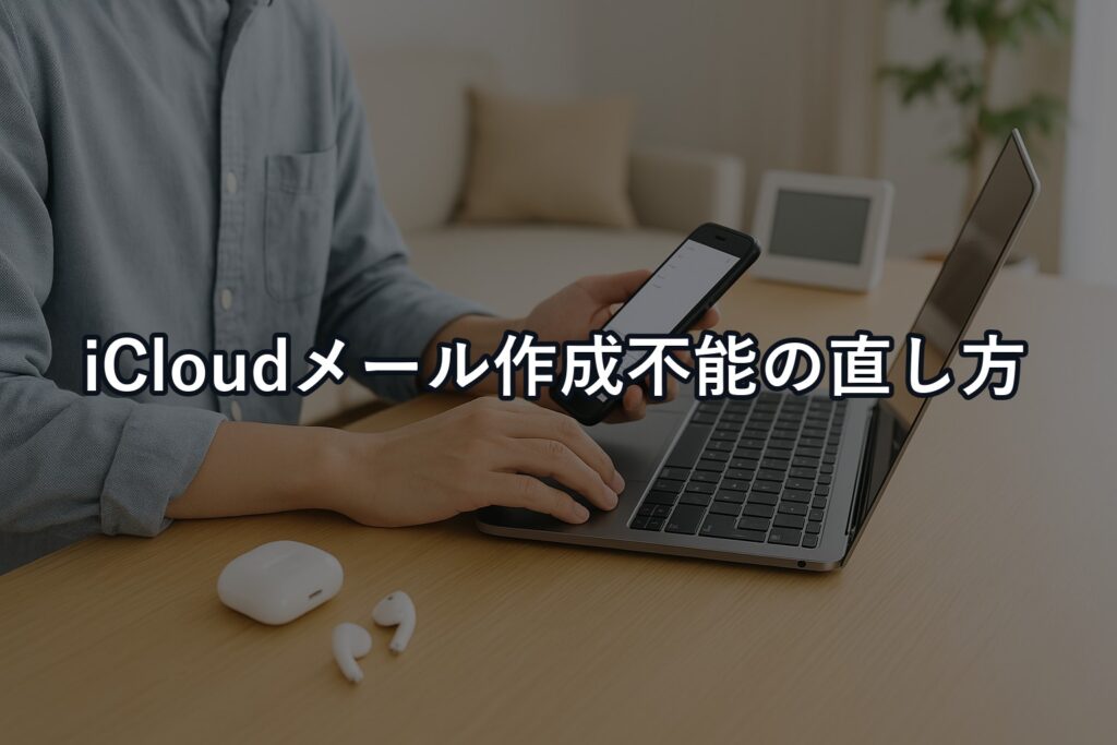 iCloudメールが作成できない時は「場所・既存アドレス・サインイン状態」の順で直す